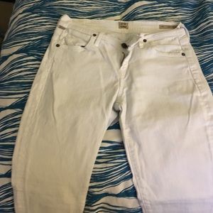 White denim capris