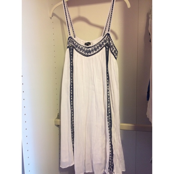 White and blue dress