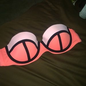 Color block bathing suit top