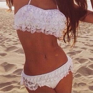 White lace bikini