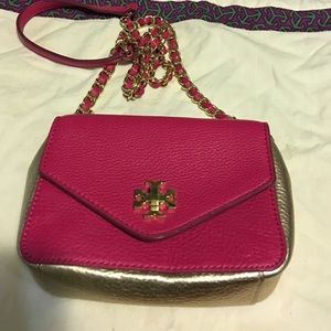 Pink n gold cross body bag 💖