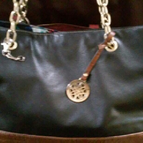 Large Satchel *Black WITH Brown Trim*