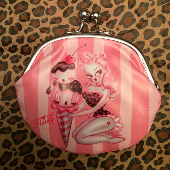 Fluff Strawberry Ice Cream Coin Purse