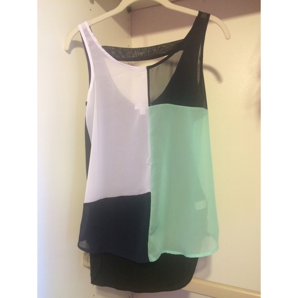 Blue and teal tank