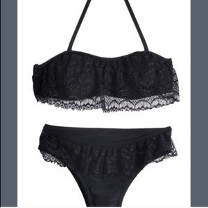 Black lace bikini