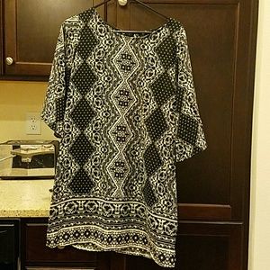 Black and white Aztec dress