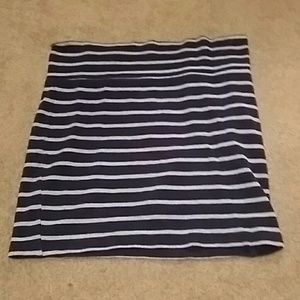 Striped Stretchy Pencil Skirt
