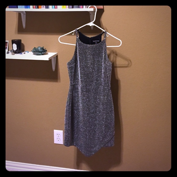 Express silver dress