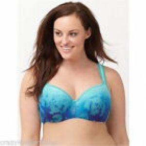 LB Cacique Aqua Lace Balconette Bra