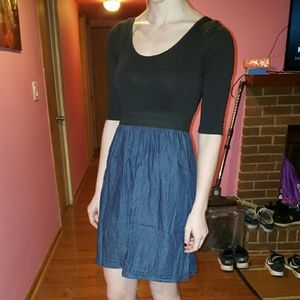 Cotton & denim summer dress