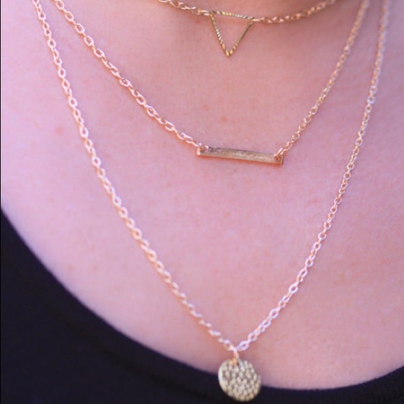 3 layer gold necklace