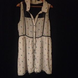 Black and white dress with colorful penguins