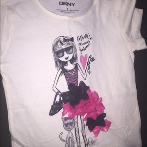 White Size 5 DKNY shirt. Little Girls