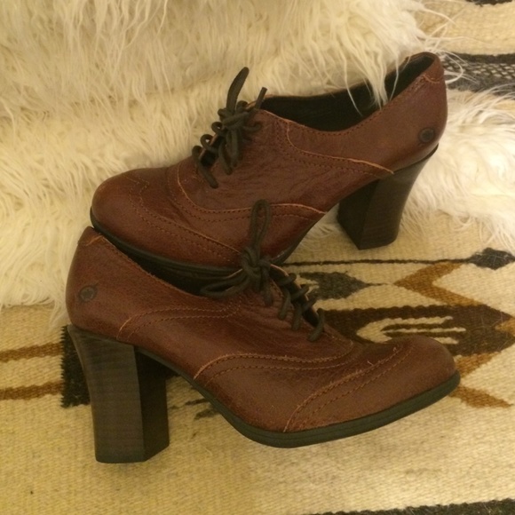 Born leather oxford heels