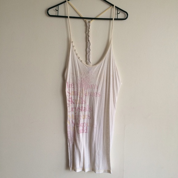 Free people white racer back