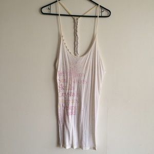Free people white racer back