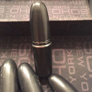 MAC cosmetics "Girl about town" hot pink lipstick