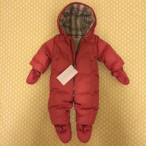 NEW Burberry Skylar Quilted Down Snowsuit - Girl