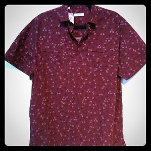 Valentino size 15 1/2/39 button front/ polo shirt