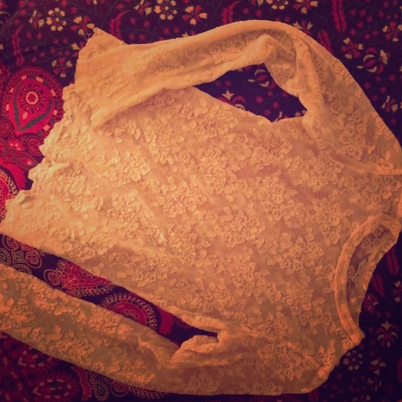 Long Sleeve Sheer Lace Top