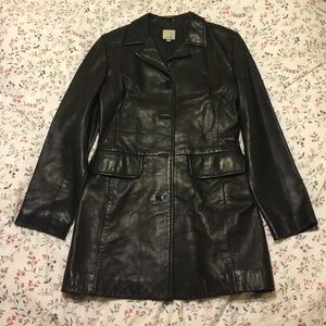 Black leather jacket