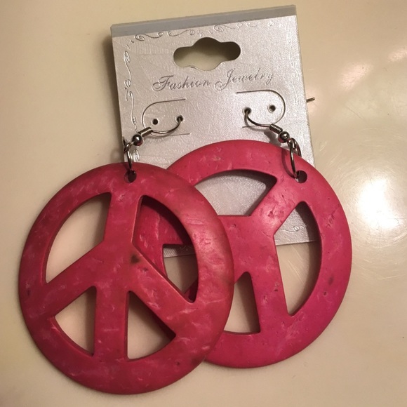 Peace sign earrings