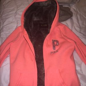 Victoria Secret Furry Zip Up hoodie