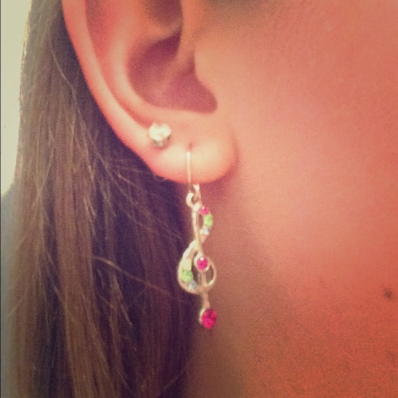 Treble clef earrings