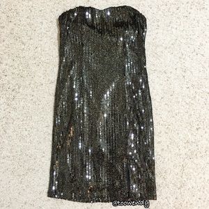 Charlotte Russe Sequin Bodycon Strapless Dress