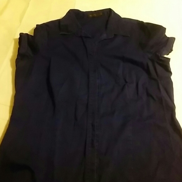 Button down collard blouse. A little faded.