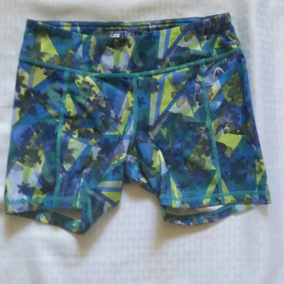 Head blue/Green running shorts size small