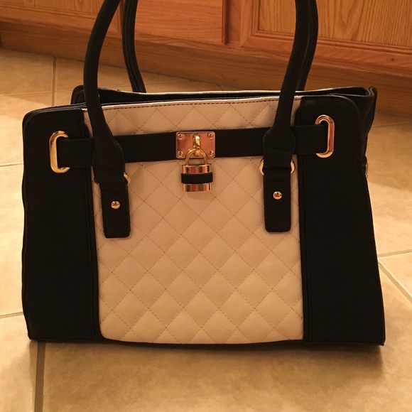 Black and White Charming Charlie's purse