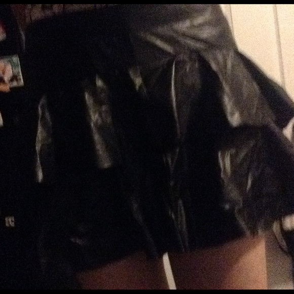 Express faux leather miniskirt