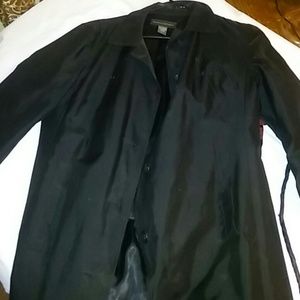 Black lightweight trench