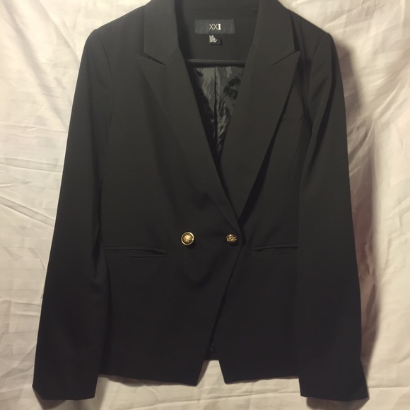 Forever 21 Black blazer and gold buttons.