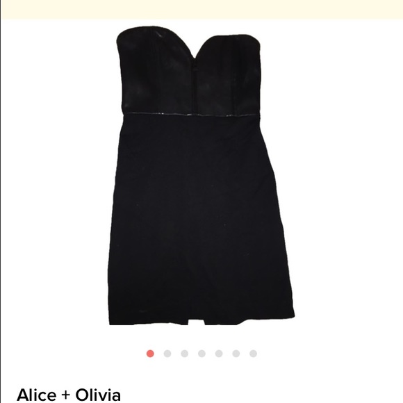 Alice + Olivia black strapless dress