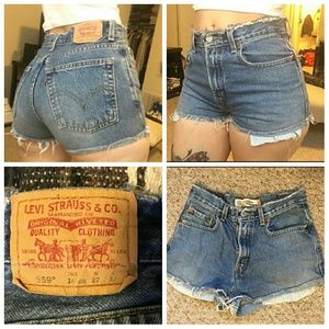 Levi's high waisted shorts