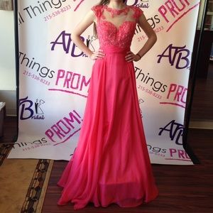 Coral Pink Prom Dress