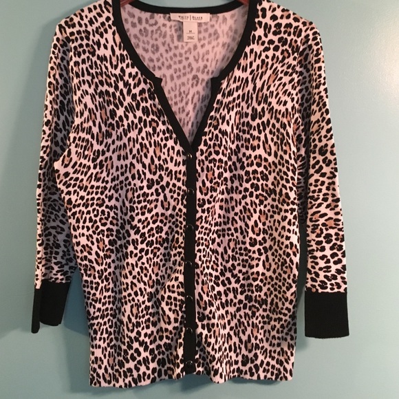 WHBM Cardigan sweater - Medium - animal print
