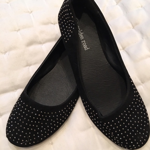 Silver Beaded Ballerina Flats