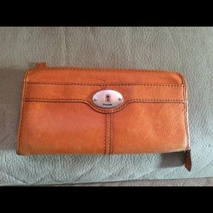 Fossil Orange Wallet