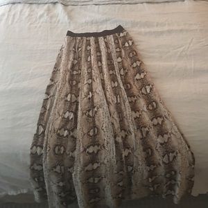 WHBM Snake Print Maxi Skirt