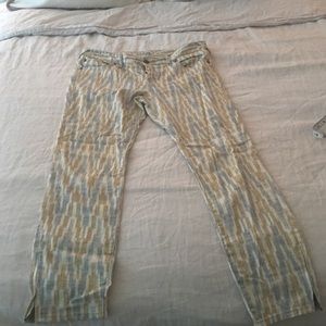 Free People Printed Skinny Jeans