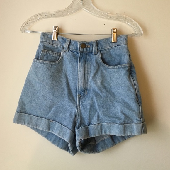 American Apparel High Waisted Jean Shorts