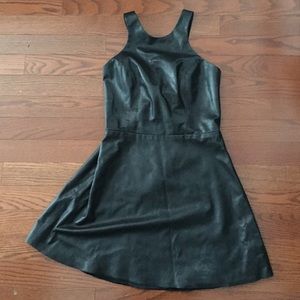 Mason by Michelle Mason Open Back Leather Dress