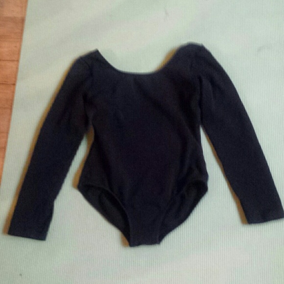 Girl's black leotard