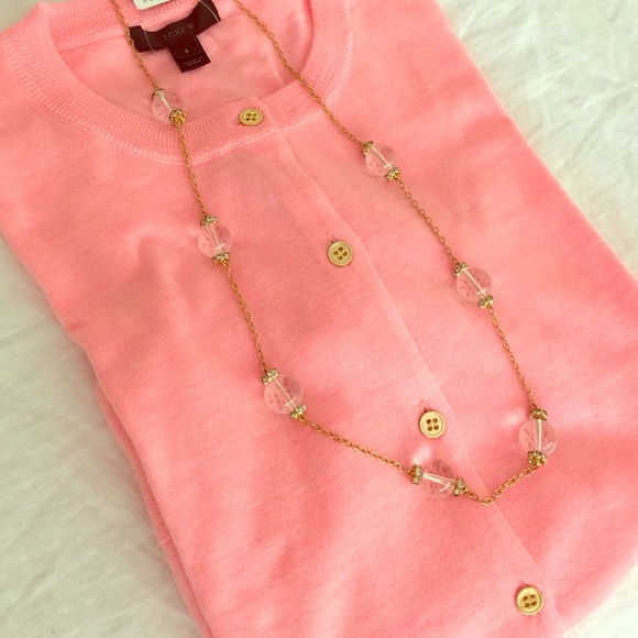 J. Crew Clear Bead Necklace