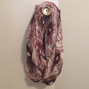 Peacock print infinity scarf