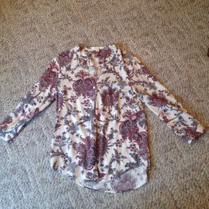 Paisley button down blouse