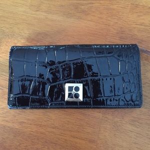 Black patent leather wallet
